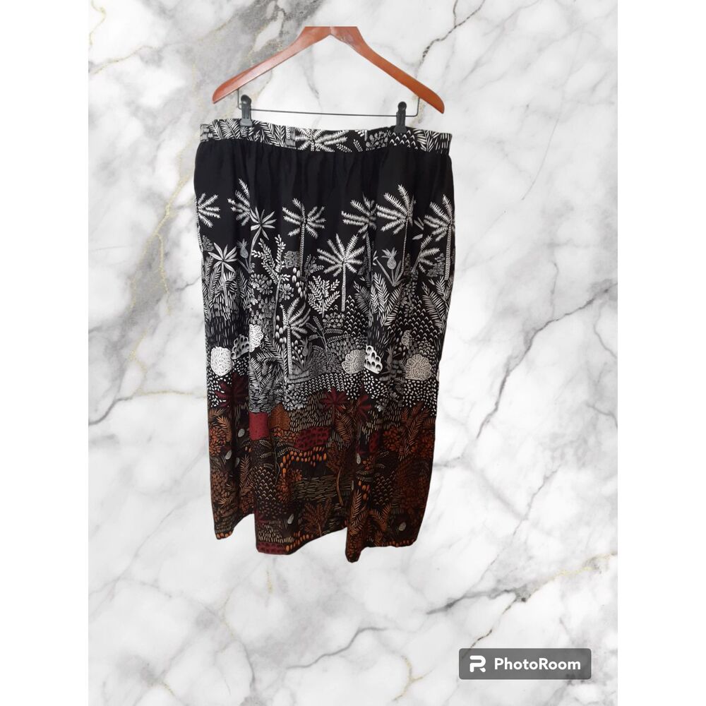 Sandra Cunningham Designs Women's Black and Brown Multicolor Skirt